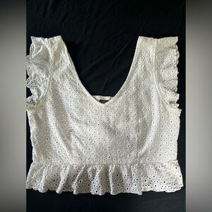 White Lace Crop Top